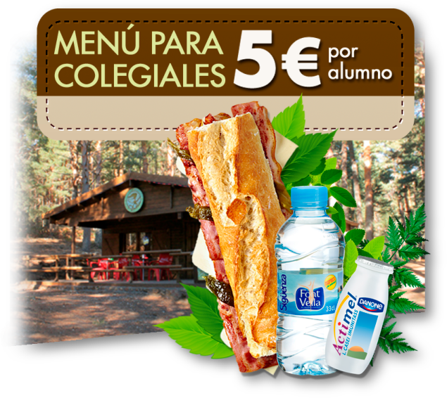 Menú para colegiales 5€